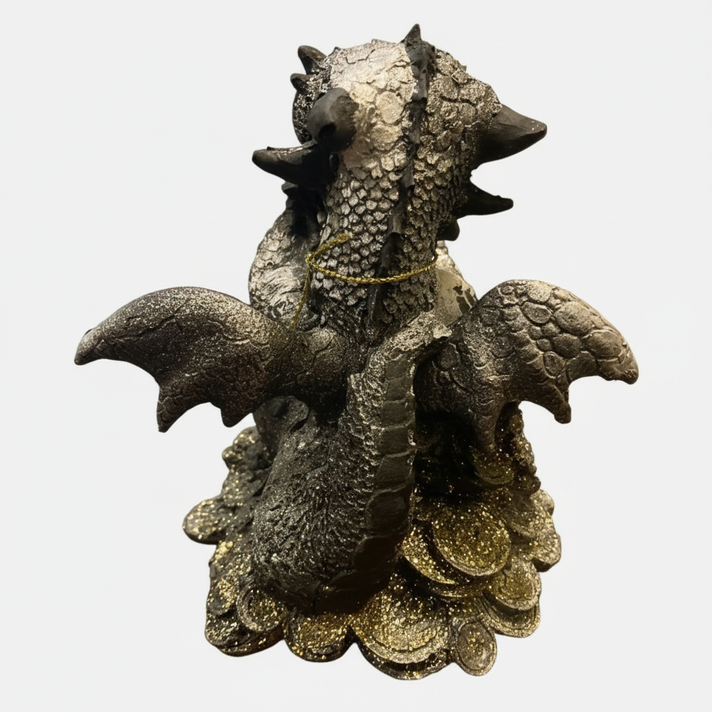 Dragón Tipo Bebe Resina 14.5 Cm Nacional Pintado A Mano. by HEREJE