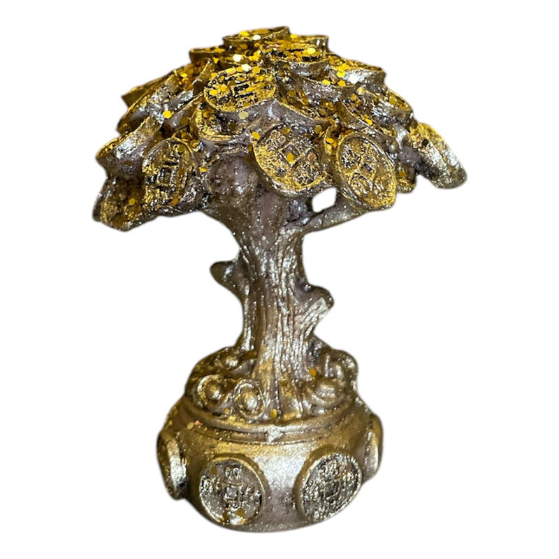 Árbol De Monedas 7cm Figura De Resina Para La Abundancia Dorado by Erenesto resina