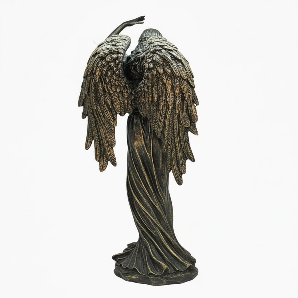Abundia Angel De La Abundancia 28 Cm Pintado Tipo Bronce by HEREJE
