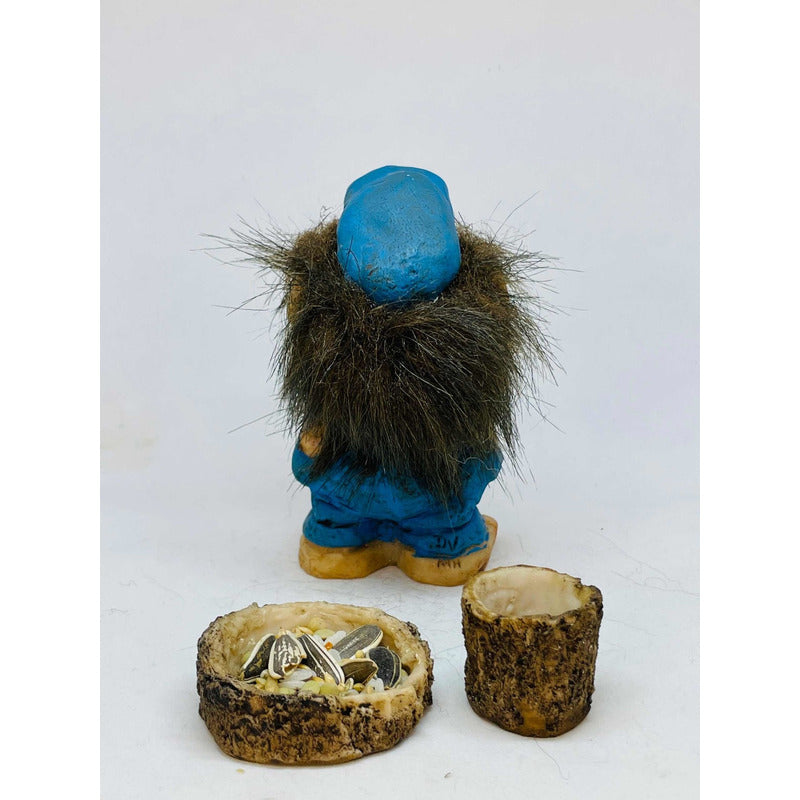 Troll Policia +comedero 11 Cm Figura En Resina Nacional. Azul by HEREJE