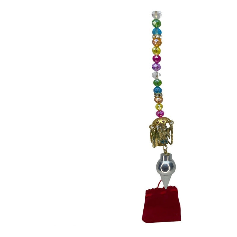 Pendulo Testigo Laton Varios Modelos Radiestesia Reiki Plateado Con Arcangeles by HEREJE