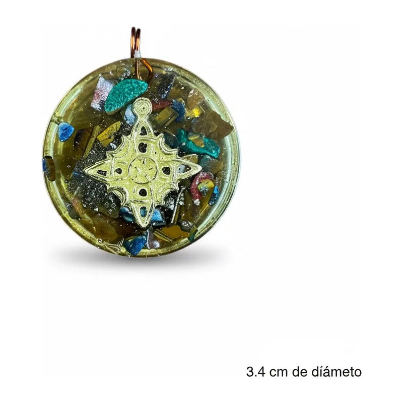 Orgonita Con Nudo De Brujas De 3.5 Cm De Diametro Amarillo by HEREJE