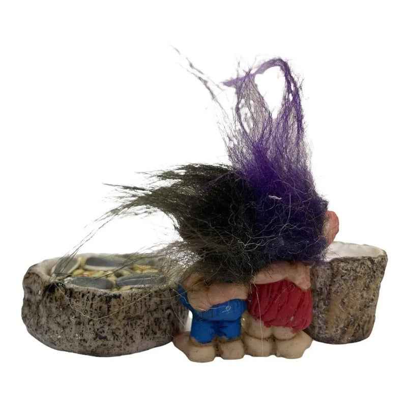 Troll Mini + Comedero + Semillas + Tarjeta Varios Modelos Mellizoz 5cm