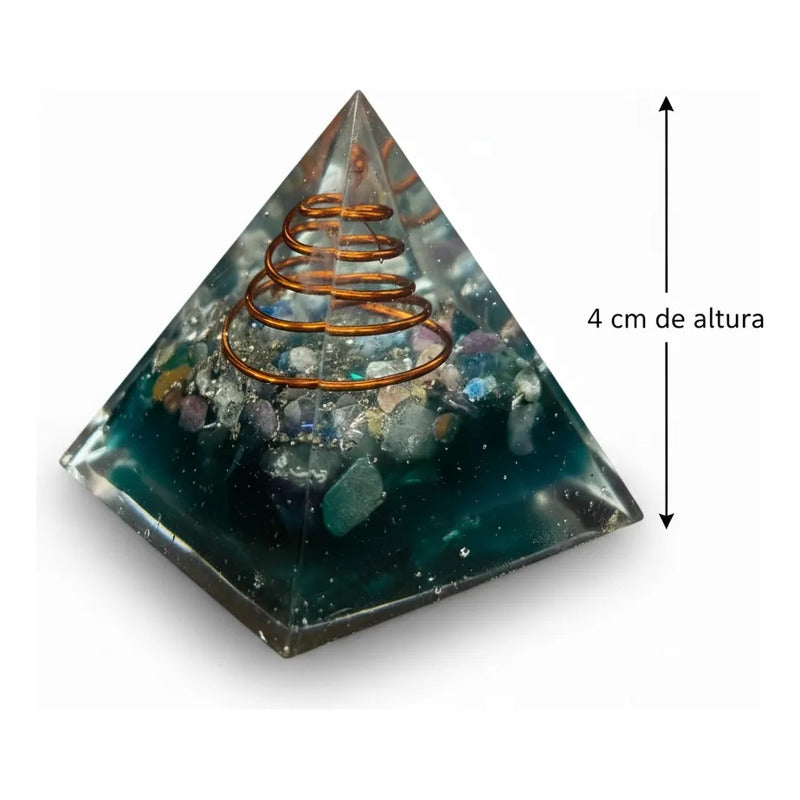 Piramide Orgonita 4 Cm De Altura Verde by HEREJE