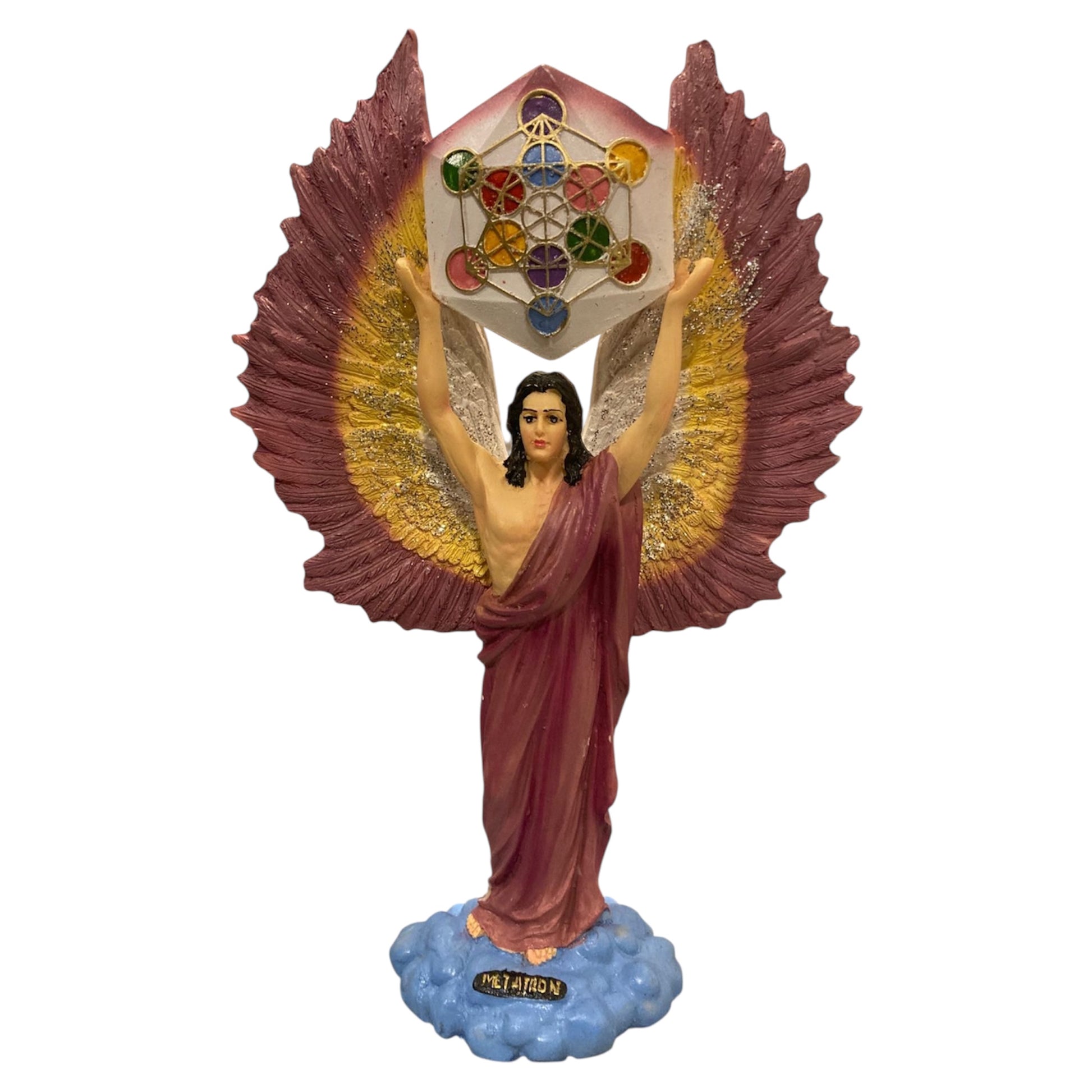 Metatron Arcangel Resina Nacional Pintado A Mano 32 Cm by HEREJE
