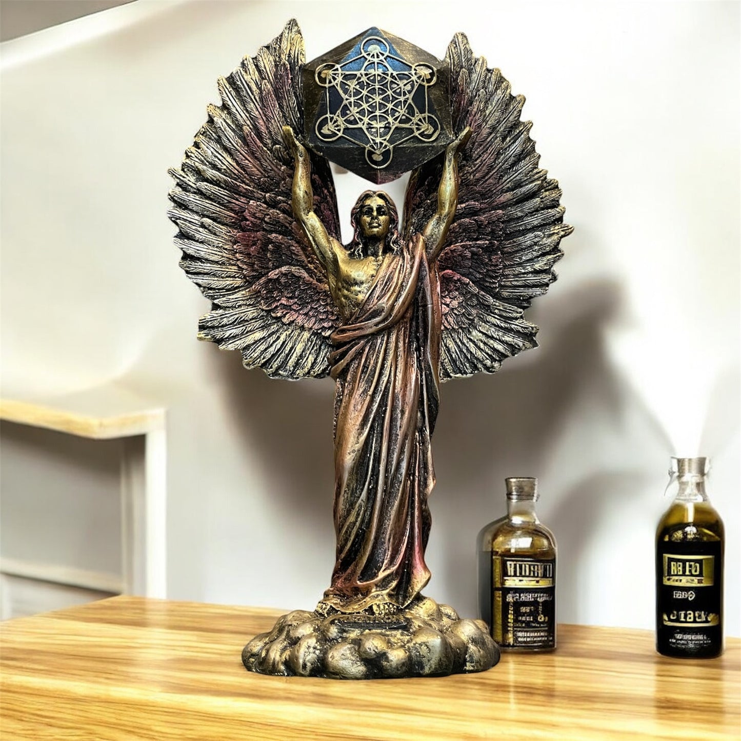Metatron Arcangel Resina Nacional Pintado A Mano 32 Cm by HEREJE