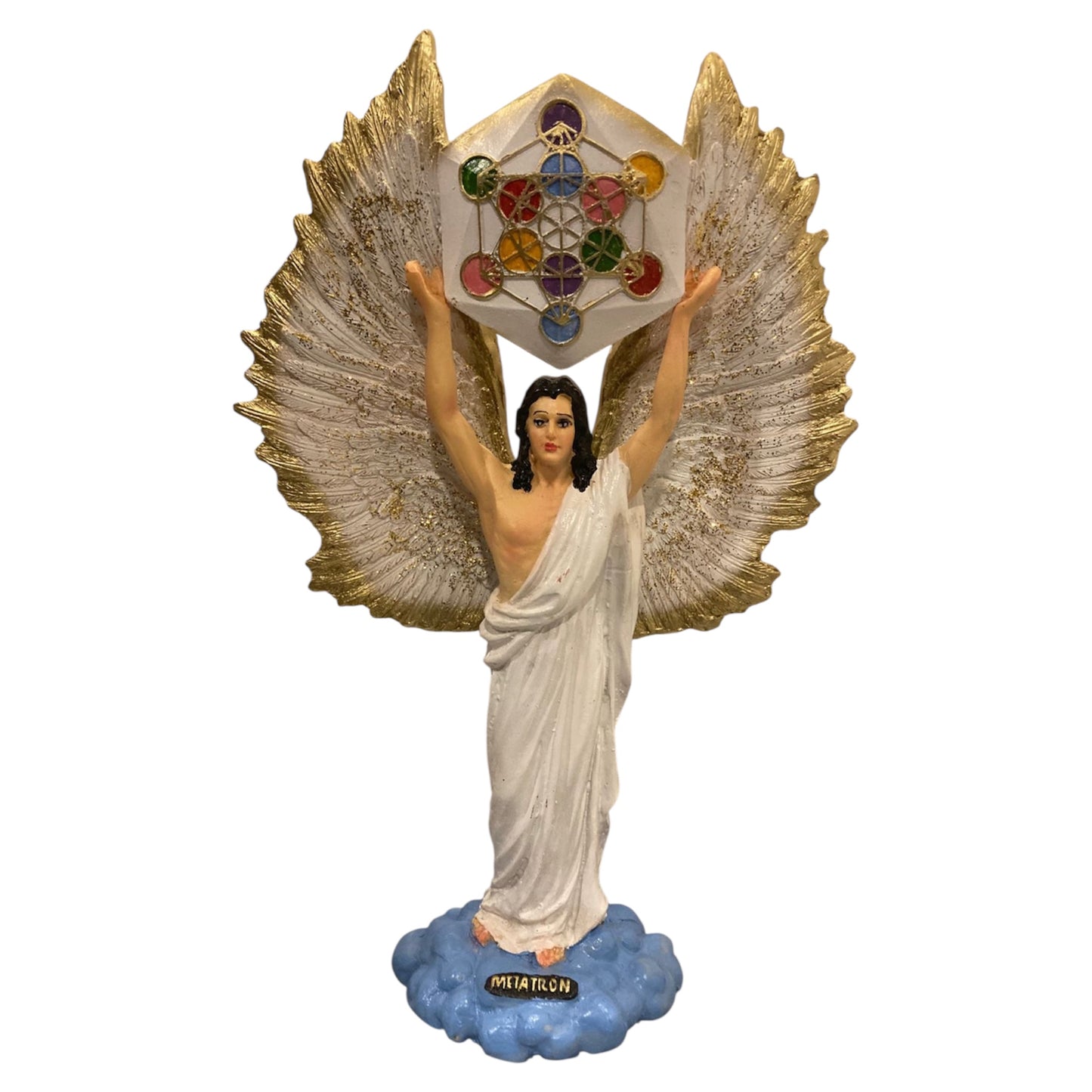 Metatron Arcangel Resina Nacional Pintado A Mano 32 Cm by HEREJE