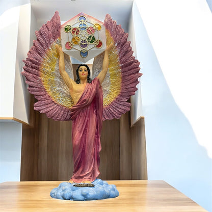 Metatron Arcangel Resina Nacional Pintado A Mano 32 Cm by HEREJE