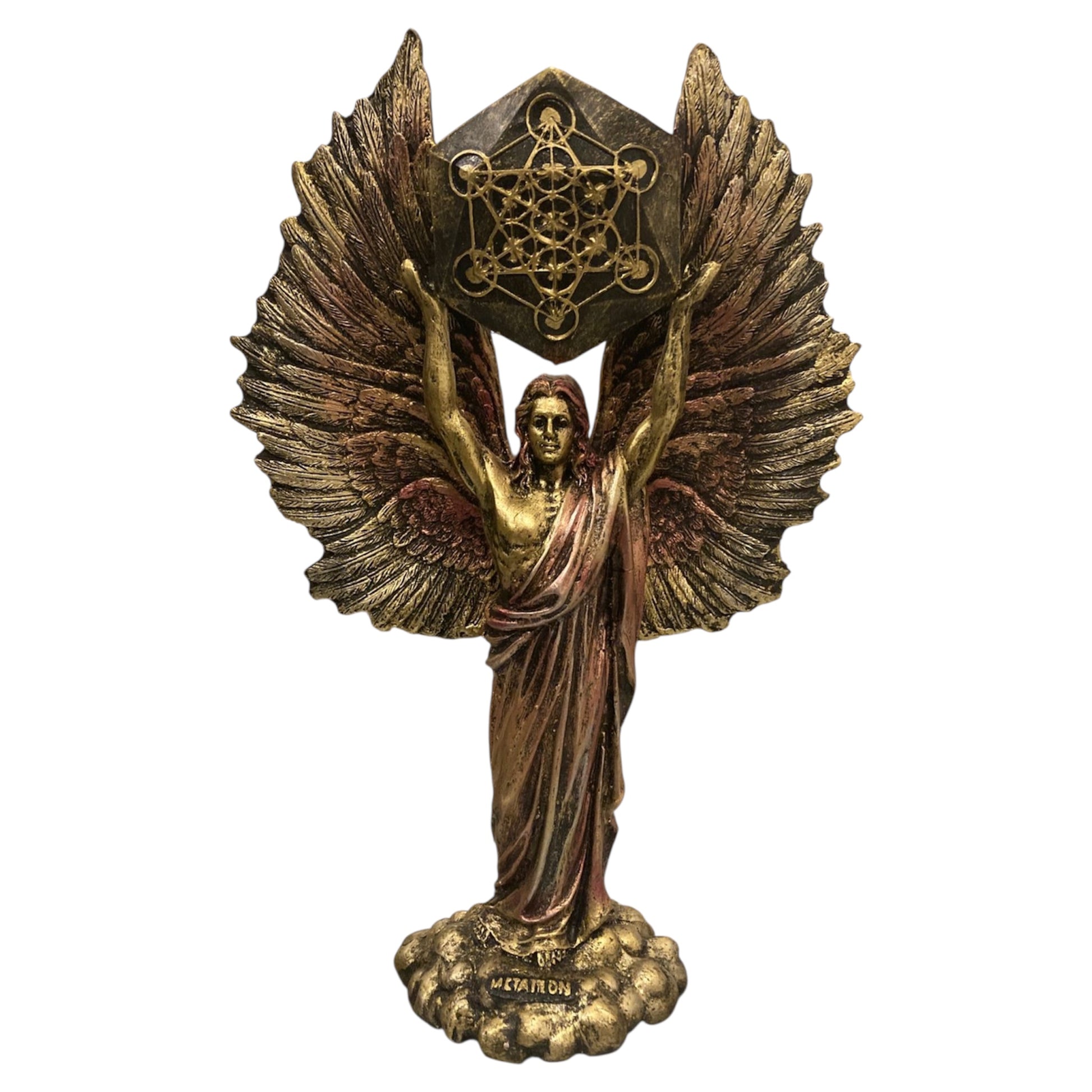 Metatron Arcangel Resina Nacional Pintado A Mano 32 Cm by HEREJE