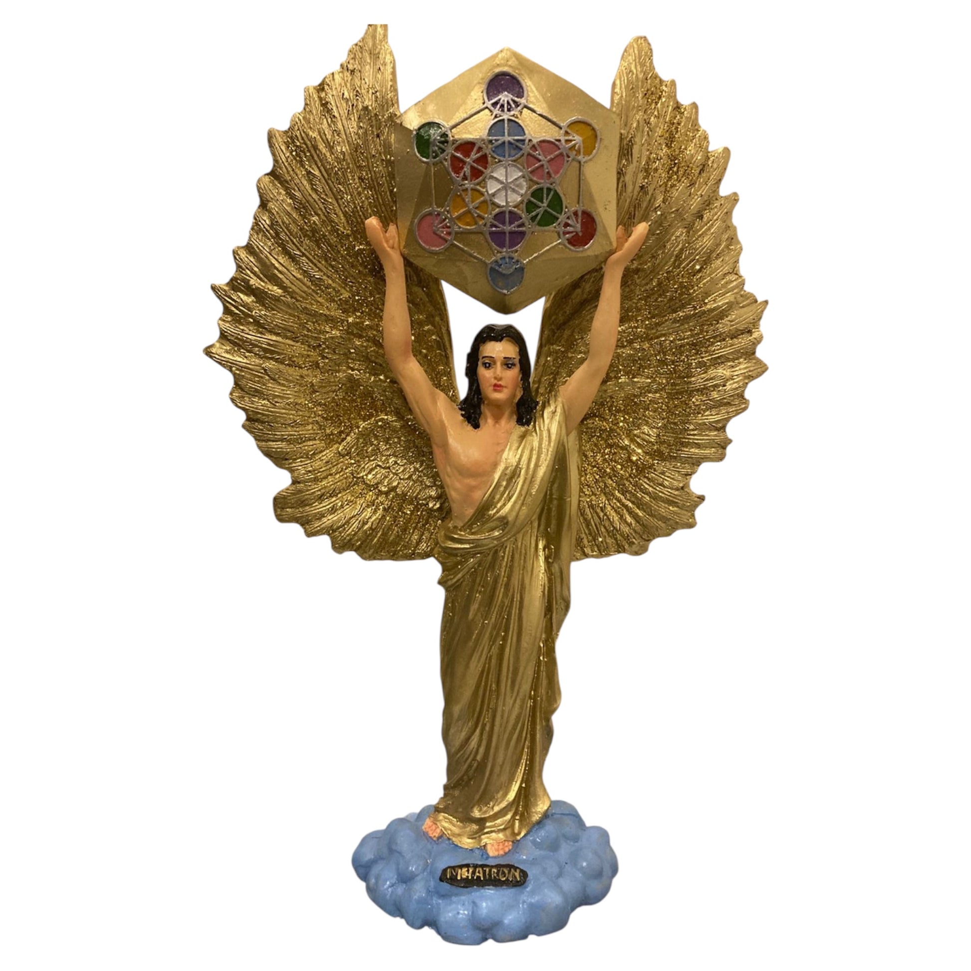 Metatron Arcangel Resina Nacional Pintado A Mano 32 Cm by HEREJE