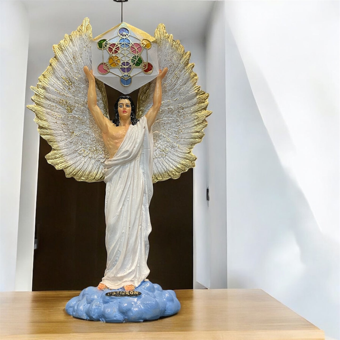 Metatron Arcangel Resina Nacional Pintado A Mano 32 Cm by HEREJE