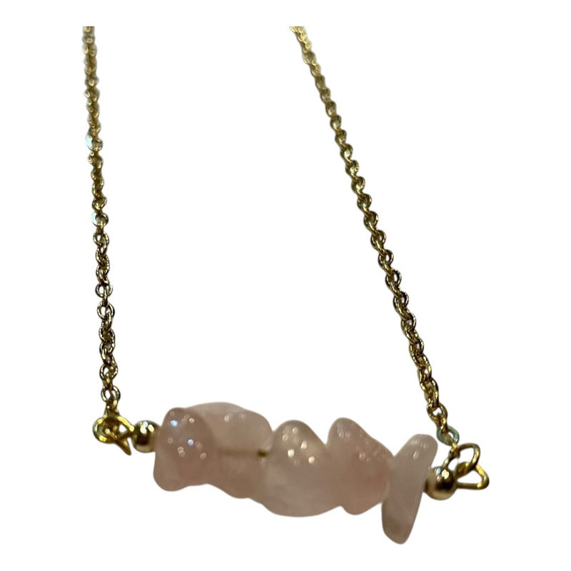 Collar Aquíje Pedra Cuarzo Dorado 45 Cm by HEREJE