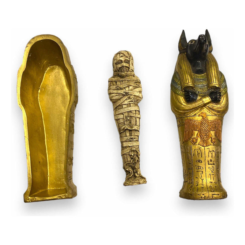 Sarcófago De Anubis Figura De Resina 19 Cm Dorado by HEREJE