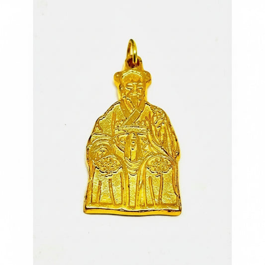 Gran Duque General Yan Xin Feng Shui Amuleto Baño Oro 3.5cm by HEREJE