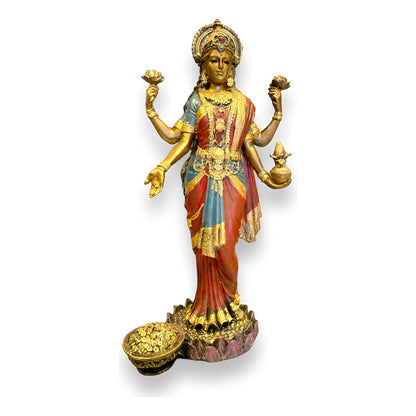 Lakshmi Diosa Fortuna Resina Artesanal Ritualizado. by HEREJE