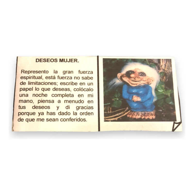 Troll Deseos Mujer + Comedero 9 Cm Figura De Resina Nacional Azul by HEREJE