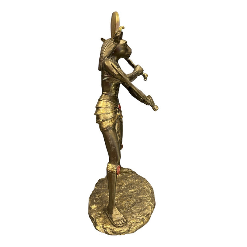 Sejmet Egipcio Figura De Resina 27cm Alto Tipo Bronce Tipo Bronce by HEREJE