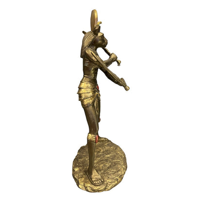 Sejmet Egipcio Figura De Resina 27cm Alto Tipo Bronce Tipo Bronce by HEREJE