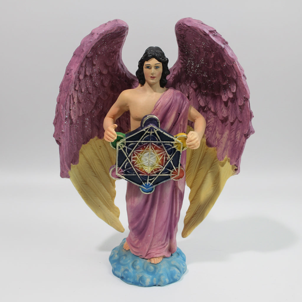 Metatron Arcangel En Resina Nacional Pintado Artesanal 23 Cm Morado by HEREJE