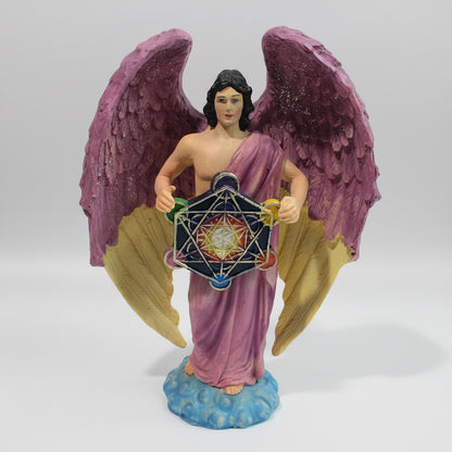 Metatron Arcangel En Resina Nacional Pintado Artesanal 23 Cm Morado by HEREJE
