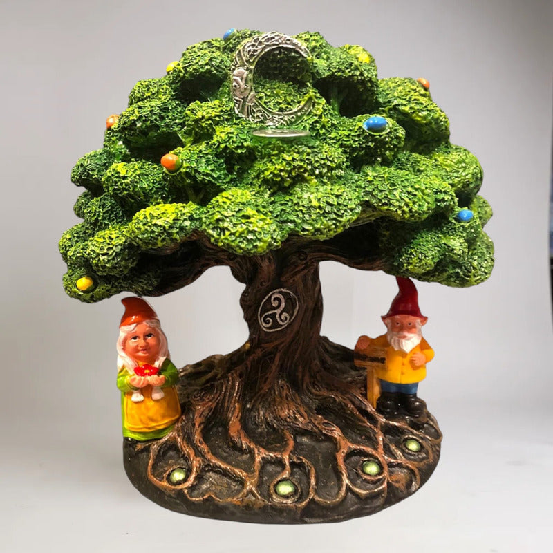 Cascada De Humo Arbol De Resina De 18 Cm De Altura Verde by HEREJE