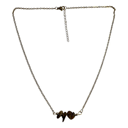 Collar Aquíje Pedra Cuarzo Dorado 45 Cm by HEREJE