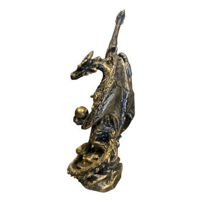 Dragon Dorado Figura Decorativa 12 Cm De Resina Mexicana by HEREJE