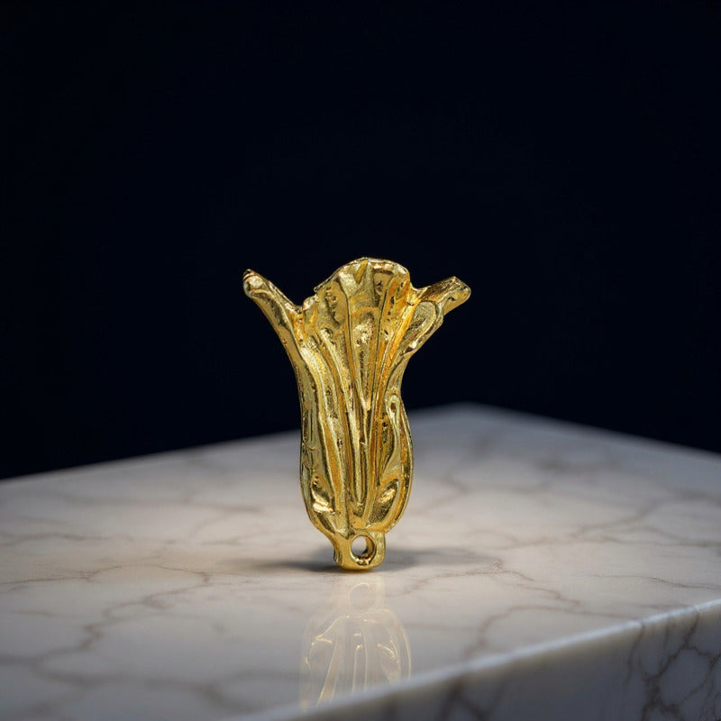 Lechuga Dorada Amuleto De Metal De 4 Cm Para El Feng Shui Dorado by HEREJE