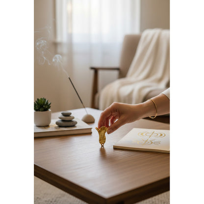 Lechuga Dorada Amuleto De Metal De 4 Cm Para El Feng Shui Dorado by HEREJE