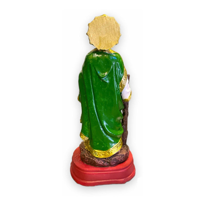 San Judas Tadeo Escultura D Resina Hecho A Mano 14.4x5x6.4cm Verde/blanco by HEREJE