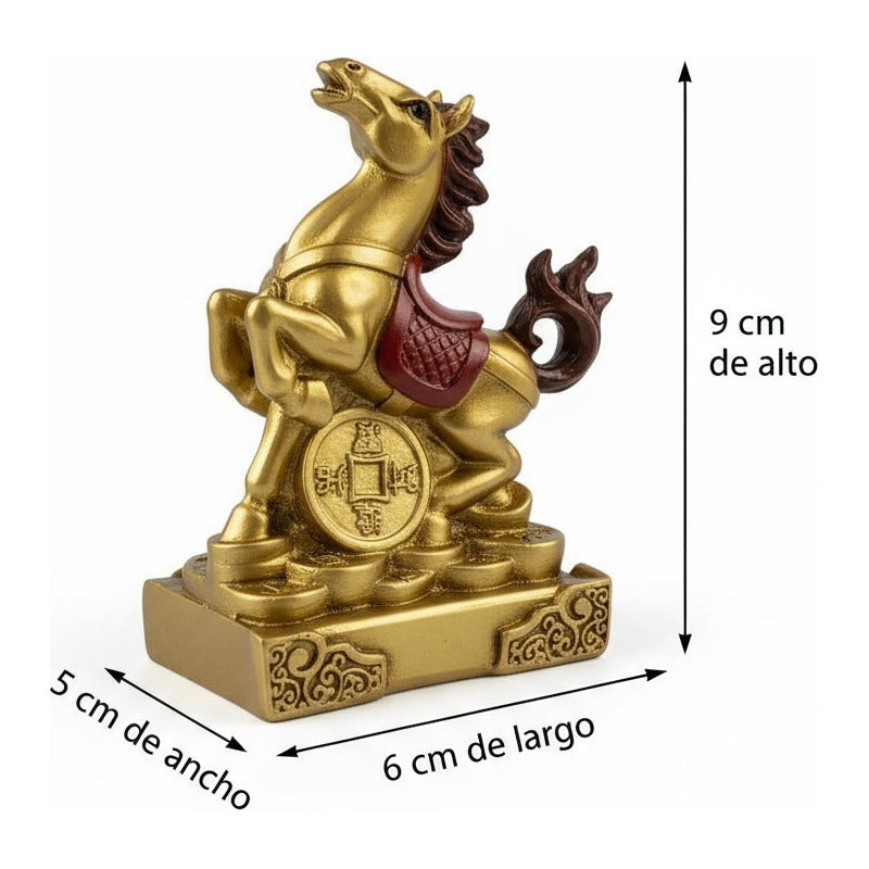 Caballo Año Chino Escultura De Resina 9x6x5cm by HEREJE