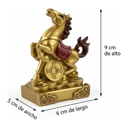 Caballo Año Chino Escultura De Resina 9x6x5cm by HEREJE
