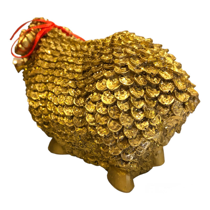 Borrego Abundancia Cimarrón Dorado 10.5 Cm Resina by HEREJE