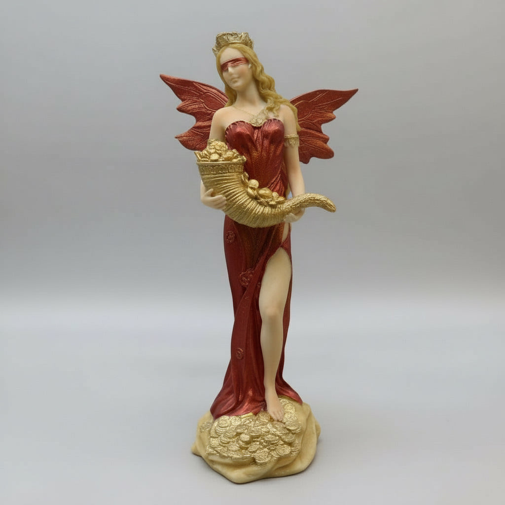 Estatua Abundia Con Alas 28 Cm Resina. by ARTICULOS ESOTERICOS LETY