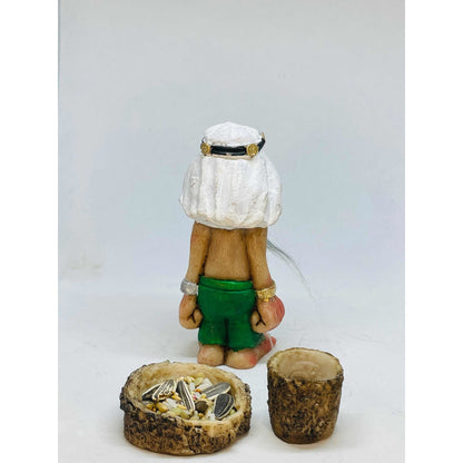 Troll Dinero (jalil) + Comedero 11 Cm Figura En Resina. Verde by HEREJE