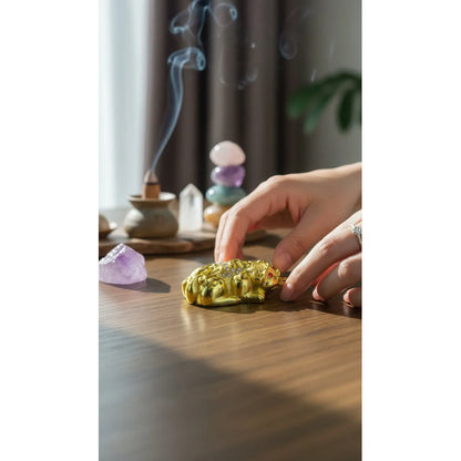 Piyao Pixiu Miniatura Feng Shui Amuleto Suerte 1cm Dorado by HEREJE