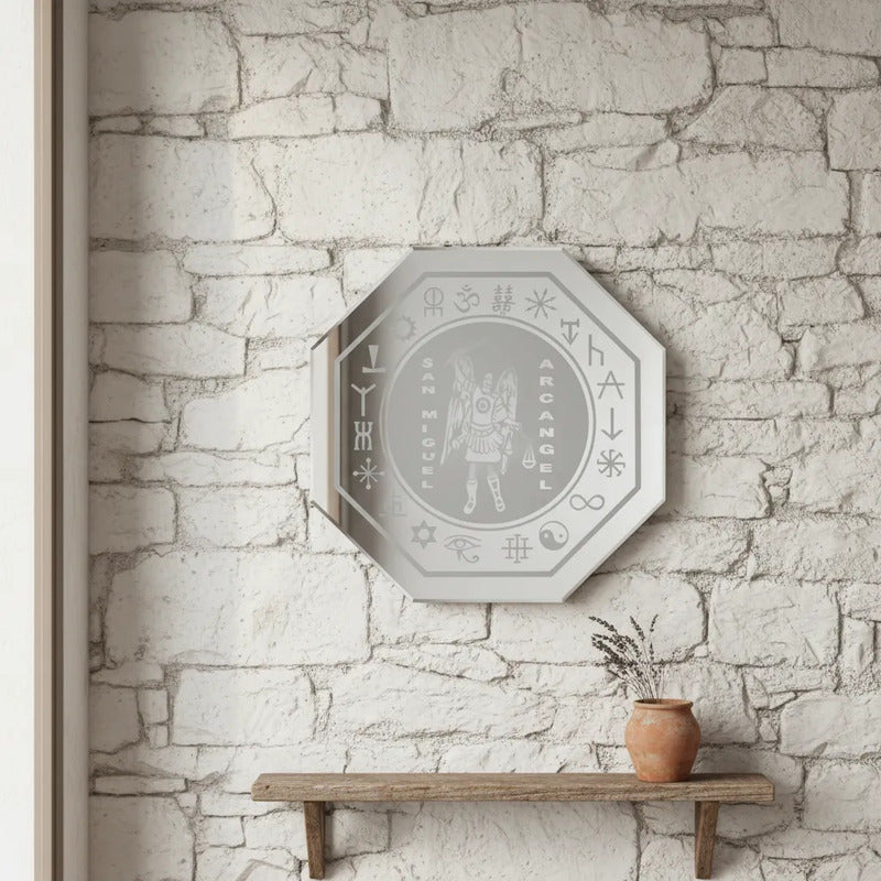 Espejo De 30 Cm Con Varios Grabados Artesanal A Elegir San Miguel by HEREJE