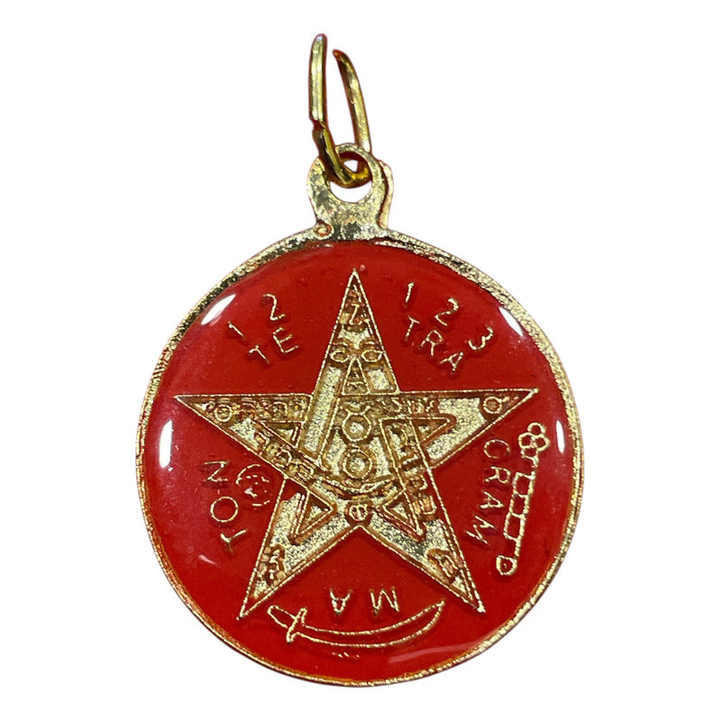 Pentagrama Ritualizado Mediano 7 Metales Tetragramaton 25mm by ARTICULOS ESOTERICOS LETY