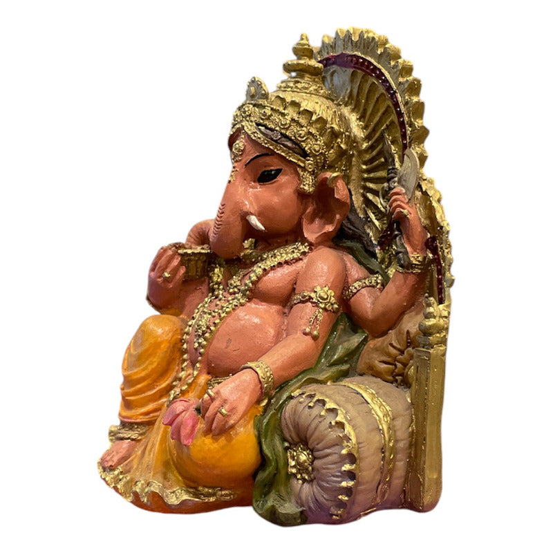 Estatua Ganesh Trono Resina 14 Cm. by HEREJE