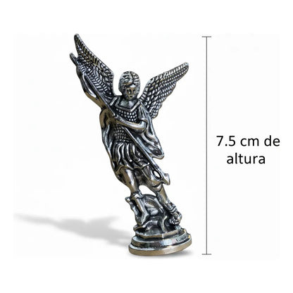 San Miguel Arcángel Figura De Metal De 7.5 Cm Plateado by HEREJE