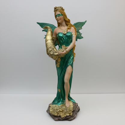 Estatua Abundia Con Alas 28 Cm Resina. by ARTICULOS ESOTERICOS LETY