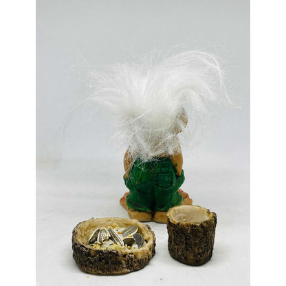 Troll Bondad + Comedero 9cm Figura De Resina Nacional Verde by HEREJE