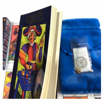 Tarot Marsella + Amuleto + Bolsa + Libro Reverso Cuadriculad by HEREJE