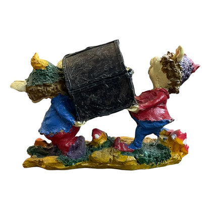 Figura Duendes Con Cofre Del Tesoro De La Abundancia Amarillo by HEREJE