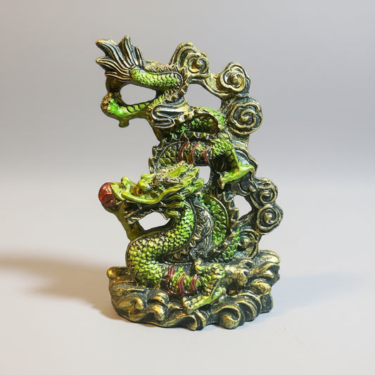 Dragón Año Chino Figura De Resina 11cm Feng Shui Verde by ARTICULOS ESOTERICOS LETY