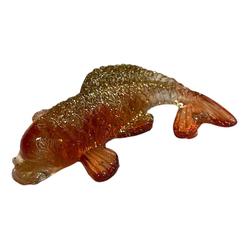 Carpa, Ajowana, Pez De Abundancia Escultura Resina Cristal by HEREJE
