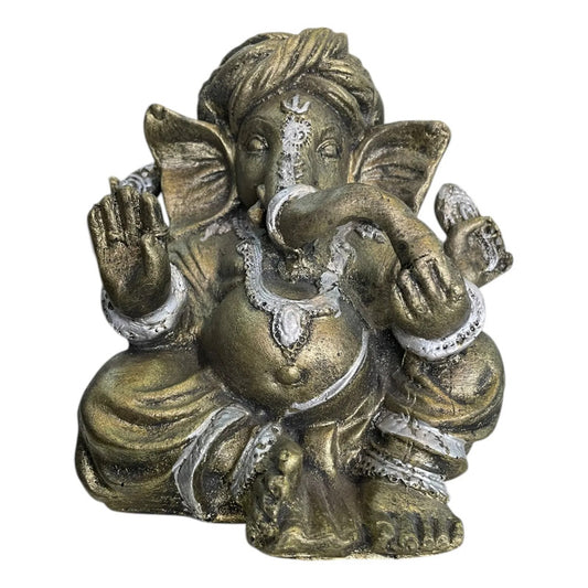 Ganesh Estatua De Resina De 15 Cm De Altura Dorado by HEREJE