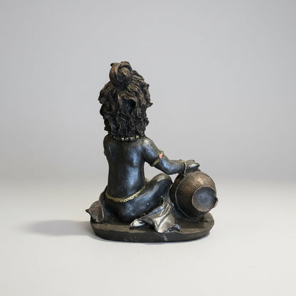Krishna Bebe Figura Resina Nacional Fondo Negro by HEREJE
