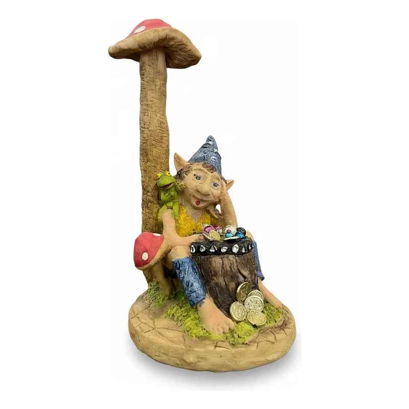 Duende De La Abundancia Figura Decorativa De Resina 20cm Variado