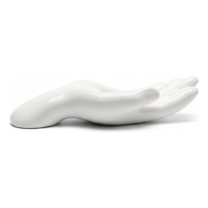 Porta Incienso Ceramico 18x13cm Blanco Mano Mano by HEREJE
